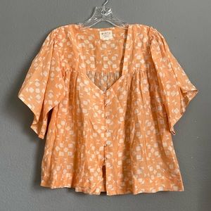 MIRTH CAFTANS Flutter Sleeve Top - Rare!